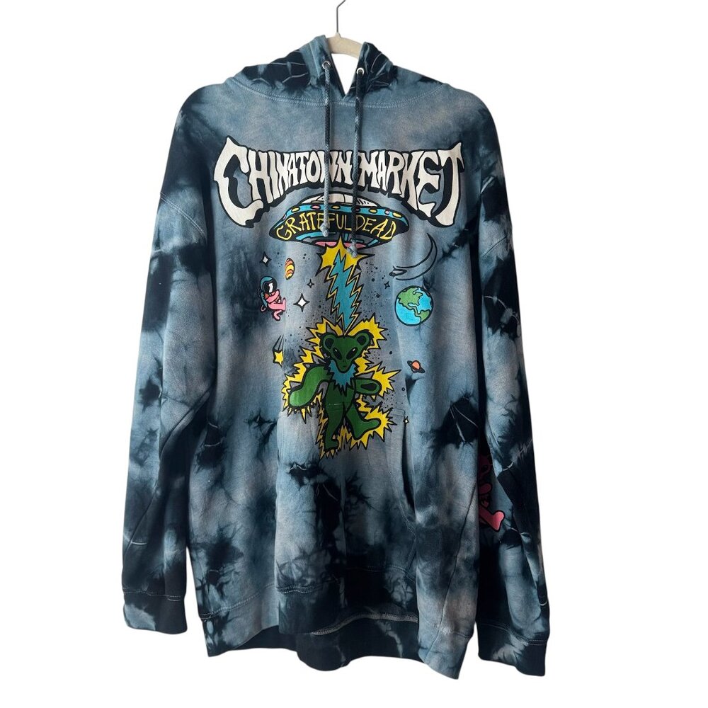 Chinatown Market x Grateful Dead RARE Space/Alien Bears tie dye hoodie